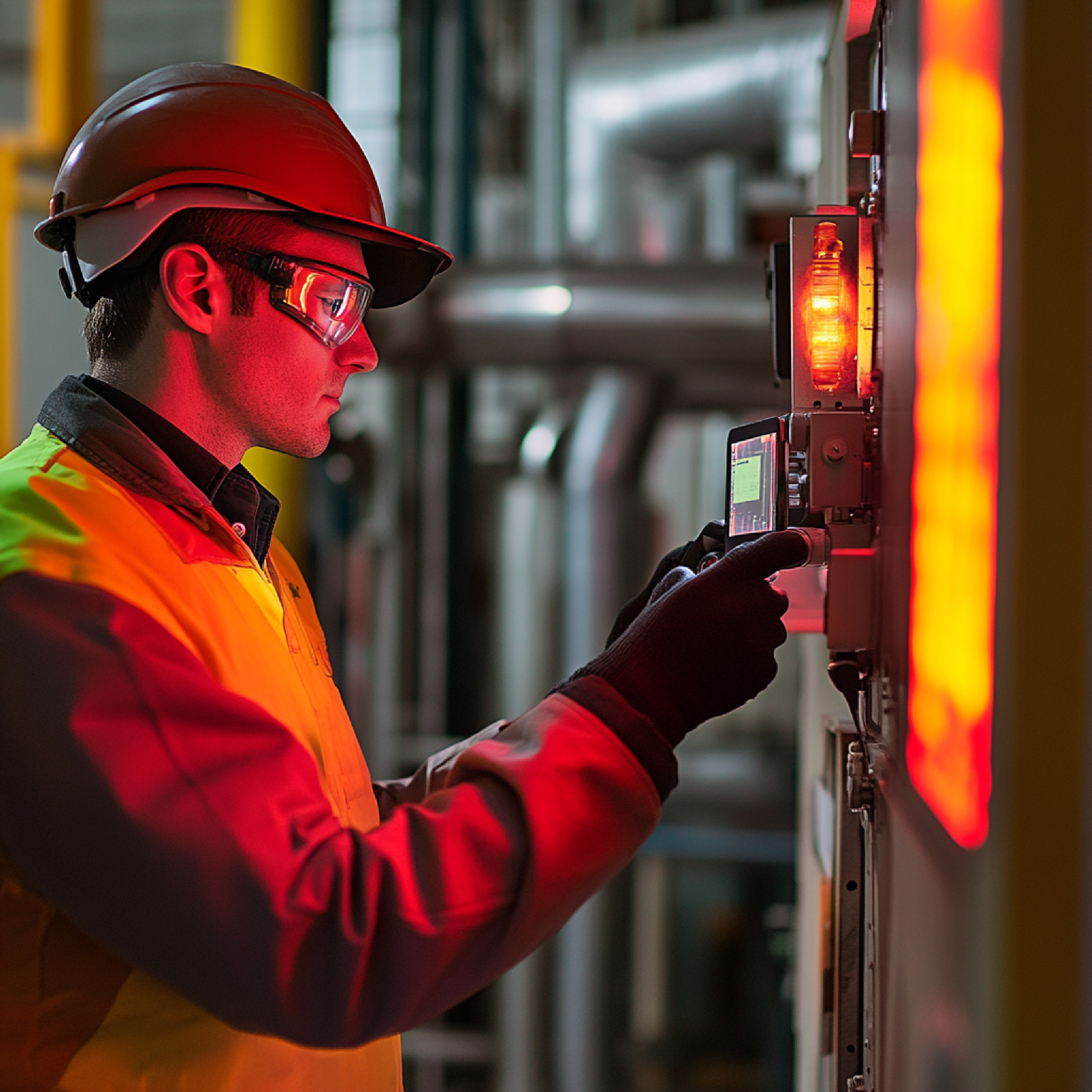 engineer-using-thermal-imaging-camera-detect-overheating-machinery